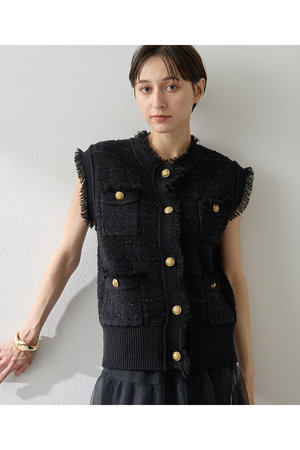 24ss whim gazette ぺプラムダンボールジレ　ベスト セール】ペプラムダンボールジレ（ベスト）｜Whim Gazette