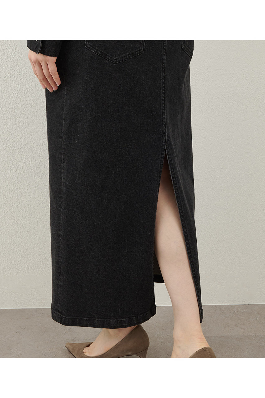 Whim Gazette(ウィム ガゼット)｜ストレッチデニムワンピース/ブラック