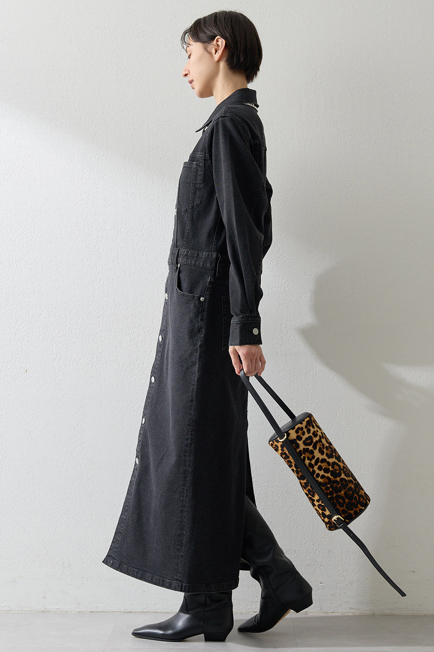 【匿名発送】Whim Gazette ウィムガゼットデニムワンピースフリーサイズ ウィムガゼット Whim Gazette ストレッチデニムワンピース
