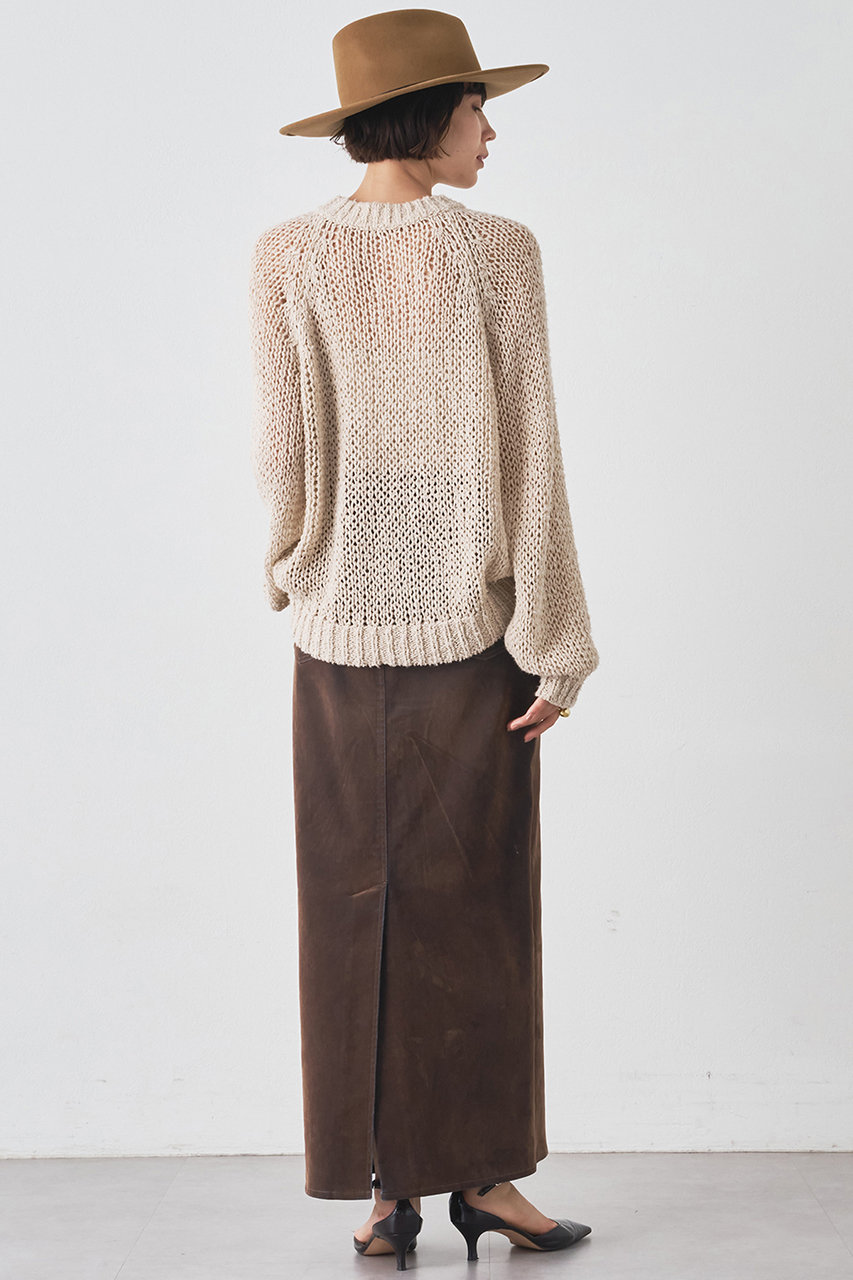 m*a様 2025AW今季★美品 ウィムガゼット デニムフロッキースリットスカー セール】デニムフロッキースリットスカート（デニムスカート）｜Whim