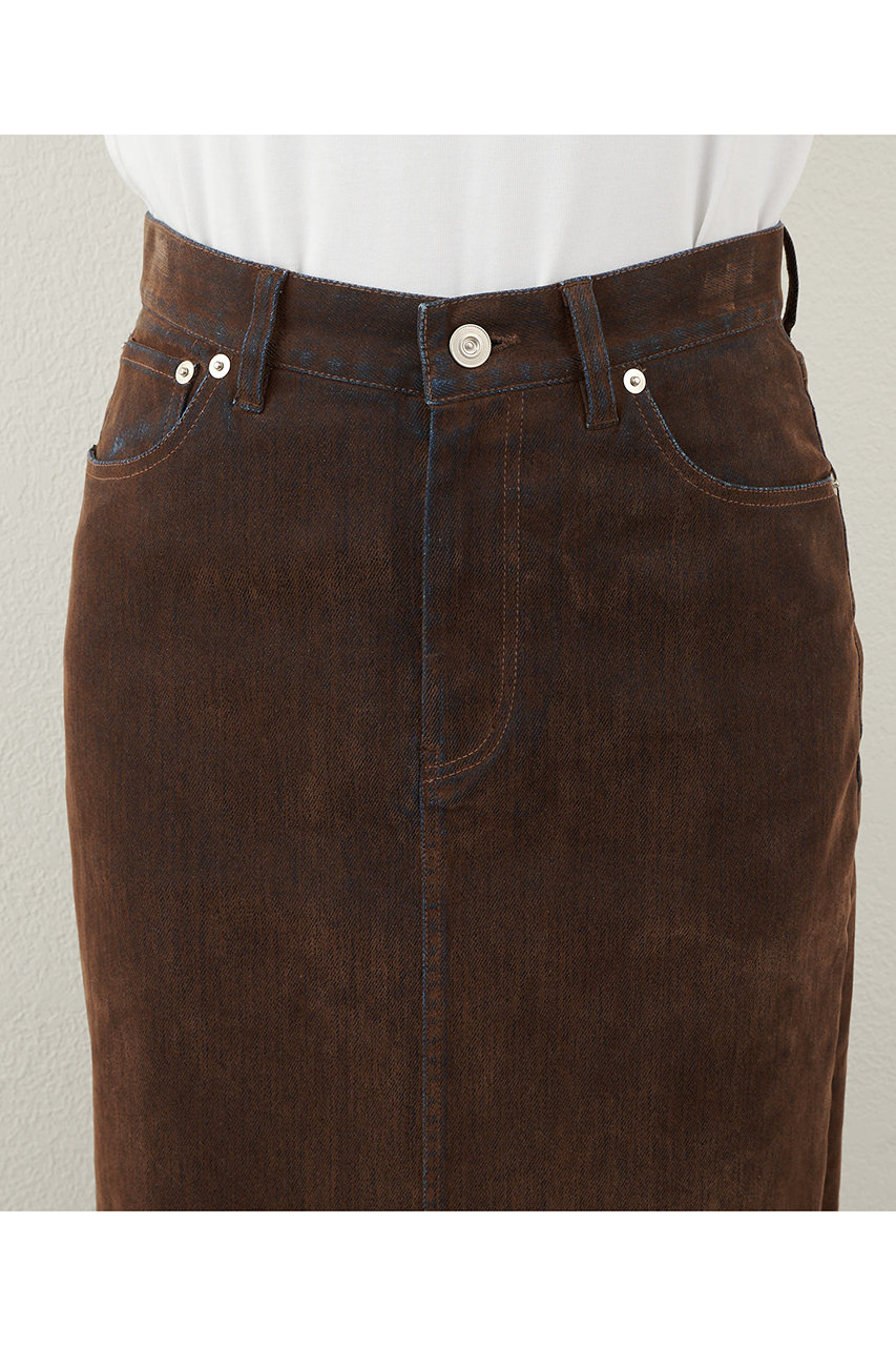 Whim Gazette(ウィム ガゼット)｜デニムフロッキースリットスカート