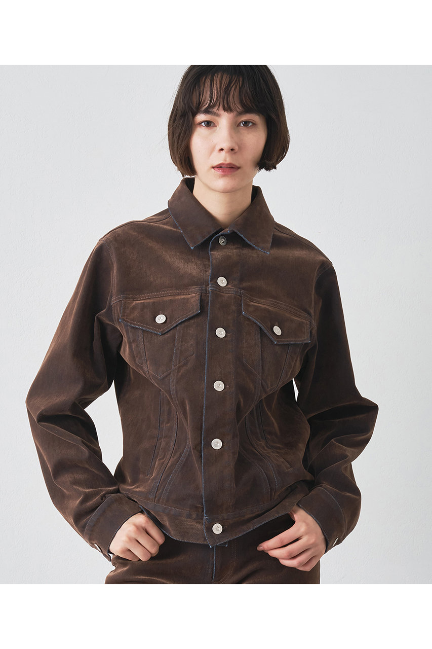 Whim Gazette デニムフロッキーGジャン (ブラウン, F) ウィム ガゼット ELLE SHOP Whim Gazette デニムフロッキーGジャン (ブラウン, F) ウィム ガゼット ELLE SHOP
