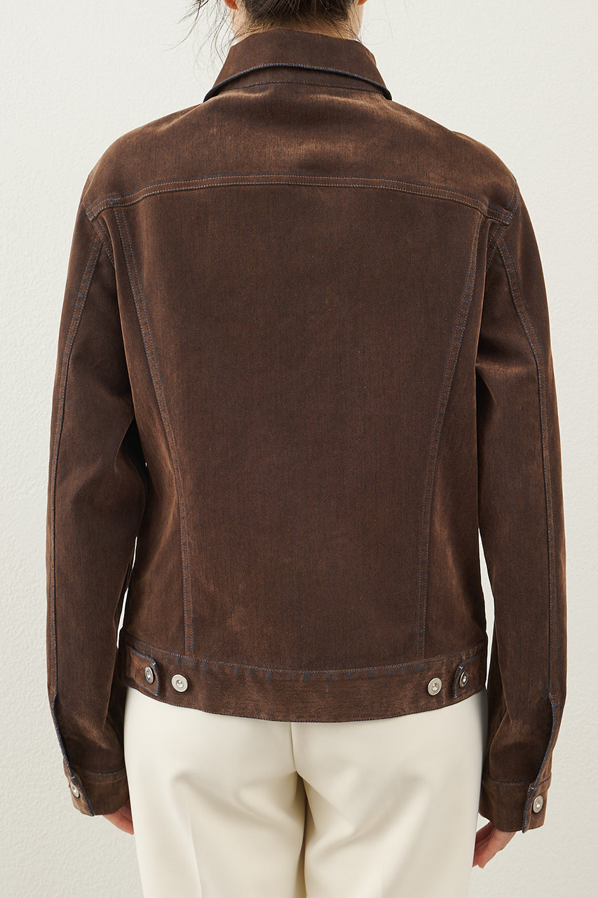 Whim Gazette(ウィム ガゼット)｜デニムフロッキーGジャン/ブラウン の