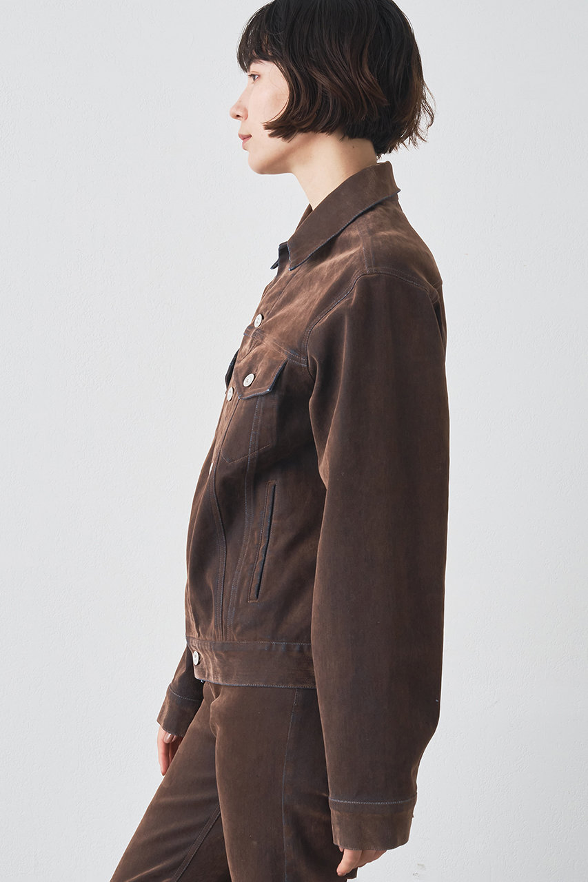 Whim Gazette(ウィム ガゼット)｜デニムフロッキーGジャン/ブラウン の