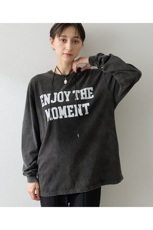 Whim Gazette◆長袖カットソー/FREE/ポリエステル/BLK/WGZ1042106A0011 15th Anniversary】ロングTシャツ | Whim Gazette(ウィム