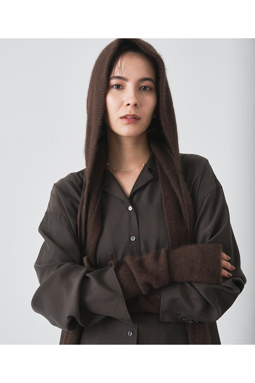 Whim Gazette 【THROW】別注カラー フーディースカーフ (ブラウン, F) ウィム ガゼット ELLE SHOP Whim Gazette 【THROW】別注カラー フーディースカーフ (ブラウン, F) ウィム ガゼット ELLE SHOP