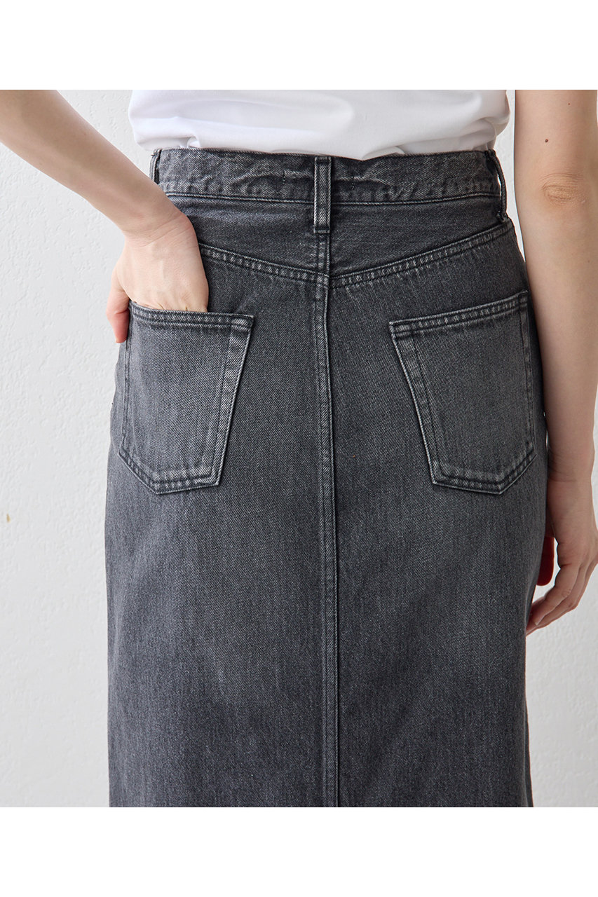 Whim Gazette(ウィム ガゼット)｜デニムスリットスカート/グレー の