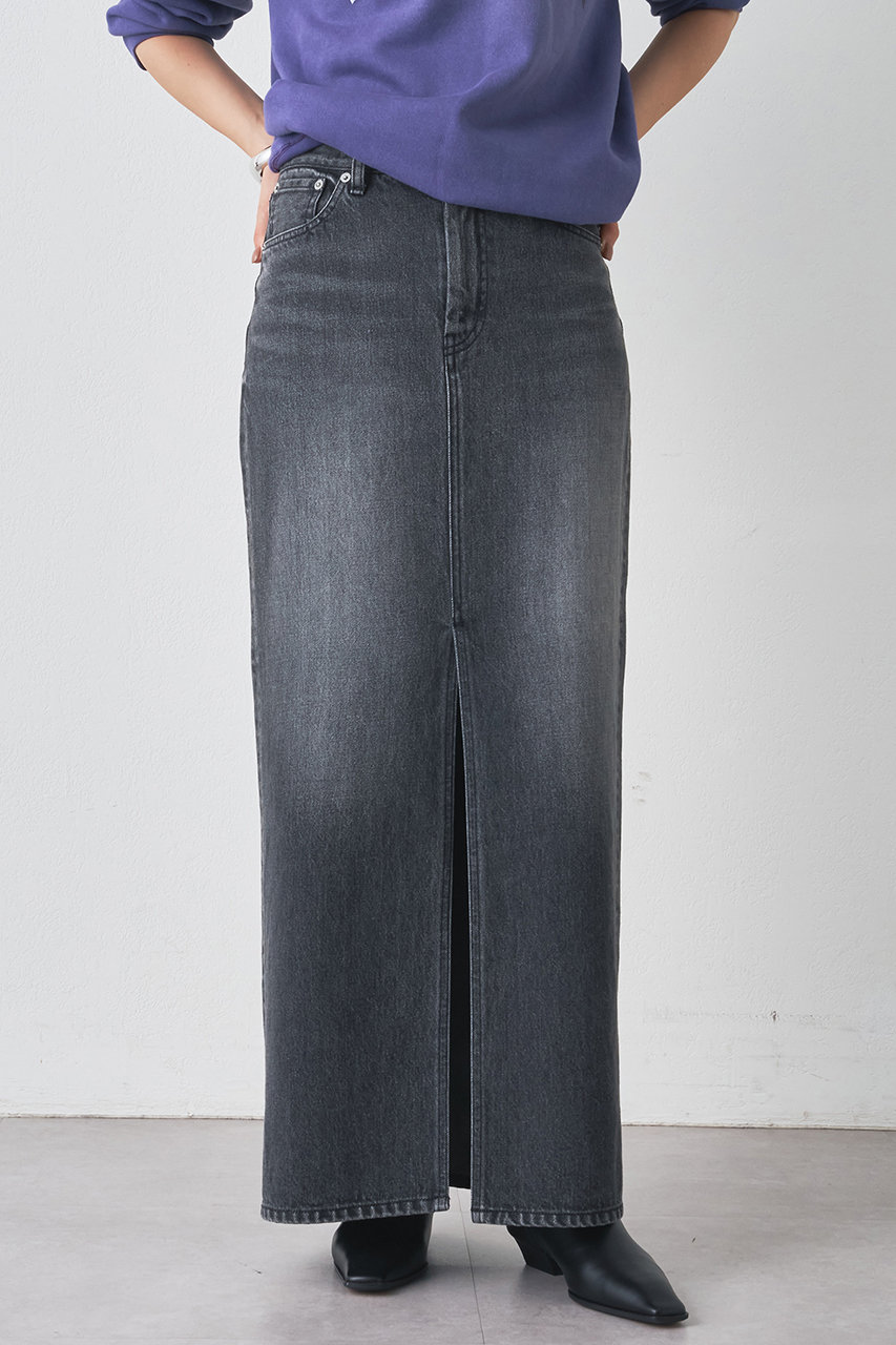 Whim Gazette(ウィム ガゼット)｜デニムスリットスカート/グレー の