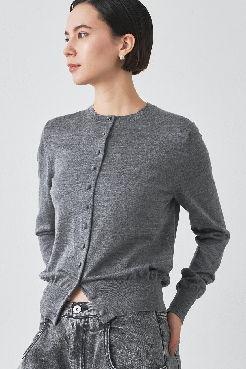 Whim Gazette(ウィム ガゼット)｜16Gテンジクカーディガン/グレー の