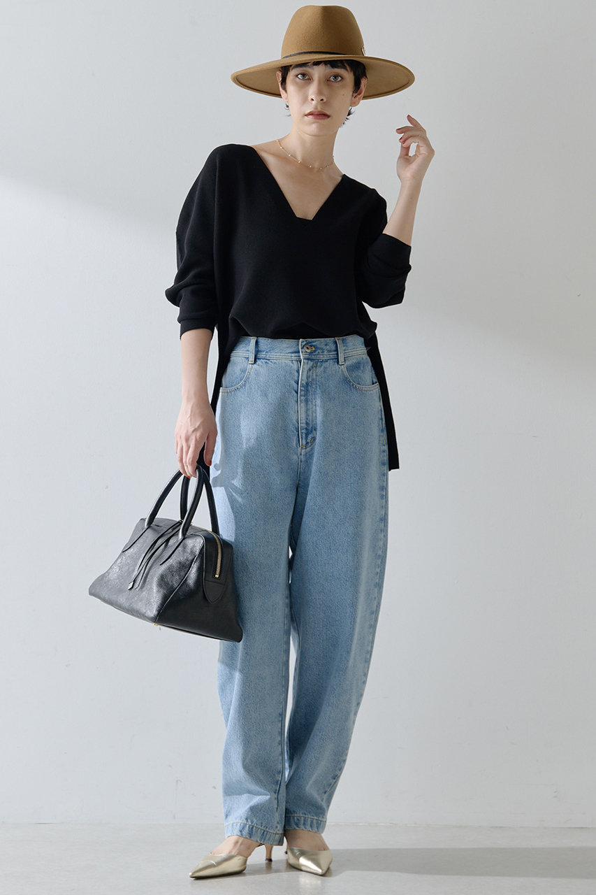 Whim Gazette(ウィム ガゼット)｜深Vスリットニットプルオーバー