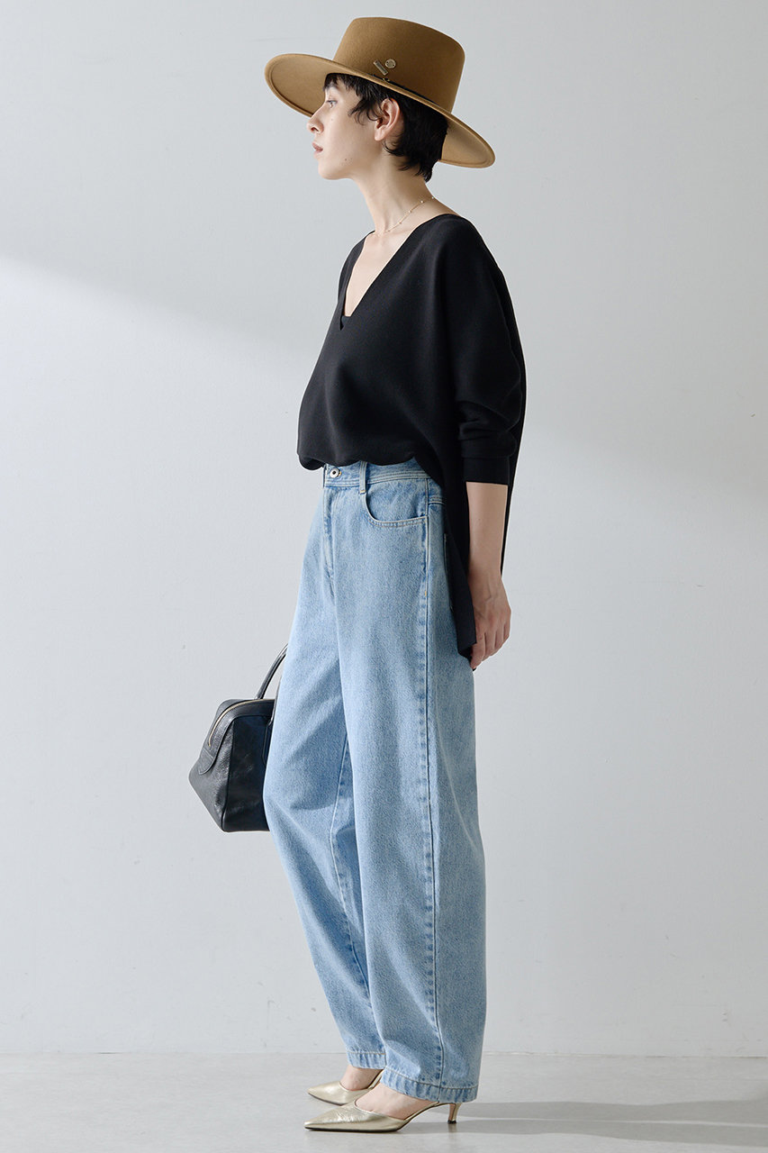 Whim Gazette(ウィム ガゼット)｜深Vスリットニットプルオーバー