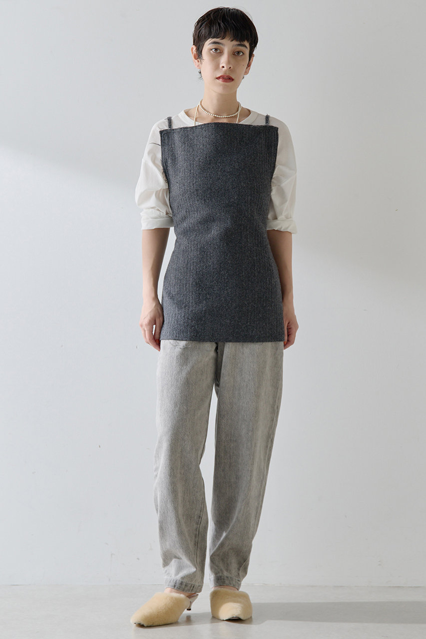 Whim Gazette 【THE PAUSE】ハイウエストカーブデニムパンツ (グレー, 38) ウィム ガゼット ELLE SHOP Whim Gazette 【THE PAUSE】ハイウエストカーブデニムパンツ (グレー, 38) ウィム ガゼット ELLE SHOP