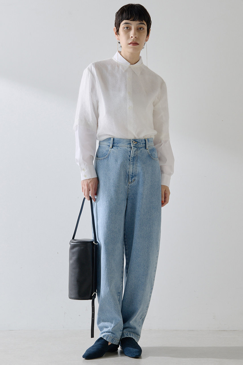 Whim Gazette 【THE PAUSE】ハイウエストカーブデニムパンツ (ブルー, 38) ウィム ガゼット ELLE SHOP Whim Gazette 【THE PAUSE】ハイウエストカーブデニムパンツ (ブルー, 38) ウィム ガゼット ELLE SHOP