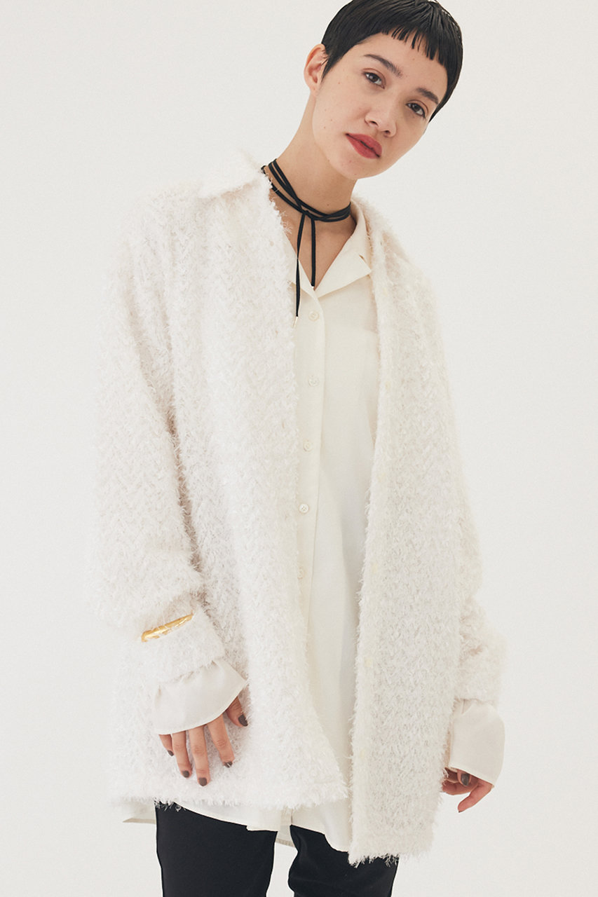 Whim Gazette 【THE PAUSE】フェザーチュールシャツ (オフホワイト, F) ウィム ガゼット ELLE SHOP Whim Gazette 【THE PAUSE】フェザーチュールシャツ (オフホワイト, F) ウィム ガゼット ELLE SHOP