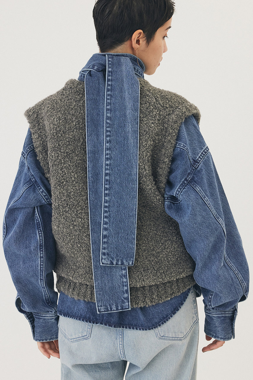 Whim Gazette(ウィム ガゼット)｜【THE PAUSE】ニットベスト/グレー の