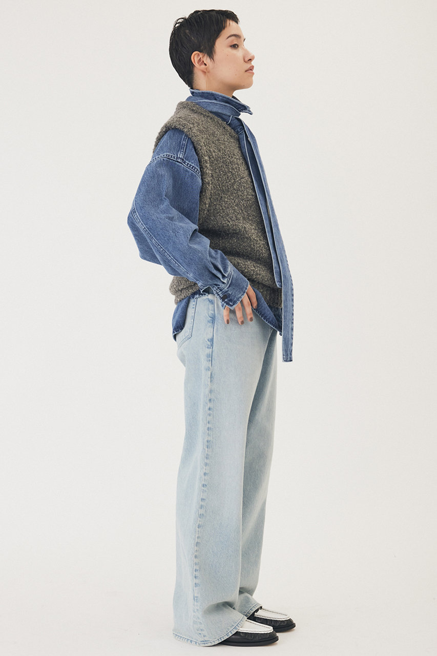 Whim Gazette(ウィム ガゼット)｜【THE PAUSE】ニットベスト/グレー の