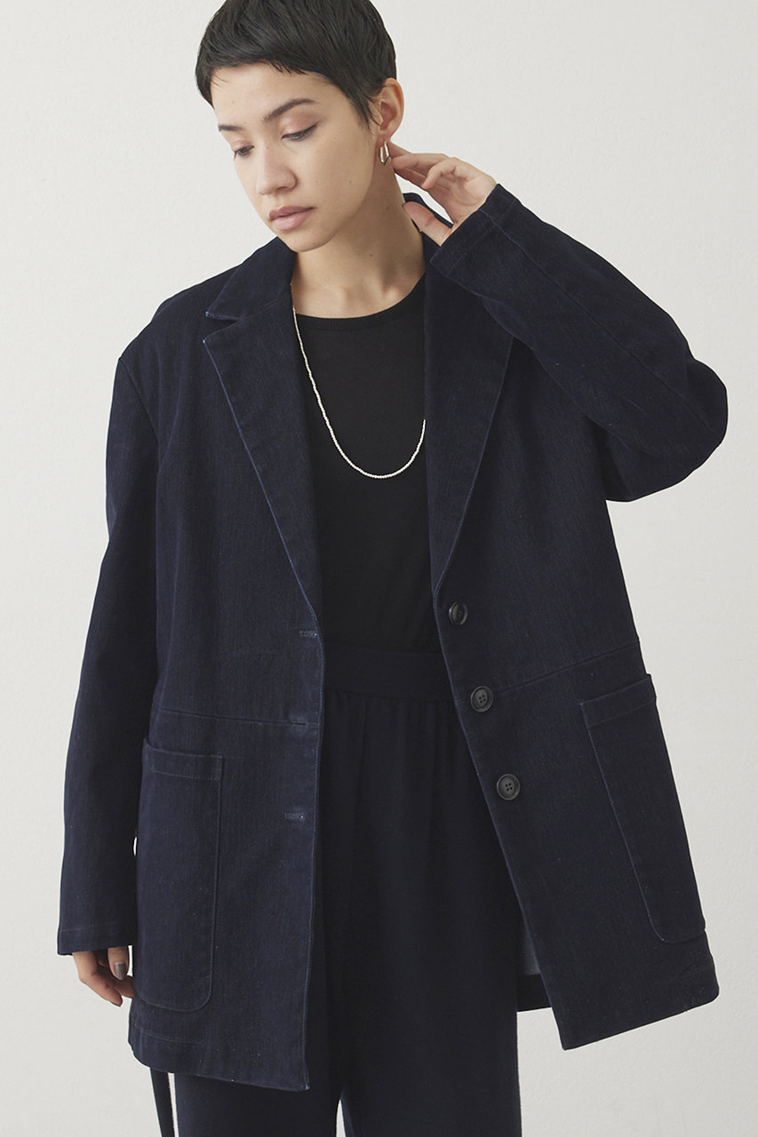 Whim Gazette 【THE PAUSE】フロッキーデニムジャケット (ネイビー, F) ウィム ガゼット ELLE SHOP Whim Gazette 【THE PAUSE】フロッキーデニムジャケット (ネイビー, F) ウィム ガゼット ELLE SHOP