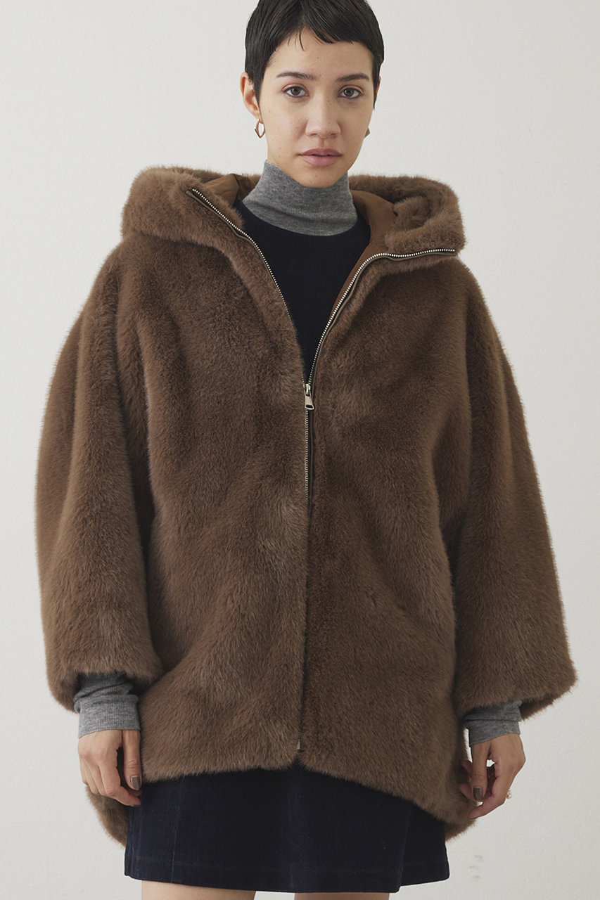 Whim Gazette 【THE PAUSE】フェイクファードルマンコート (ブラウン, F) ウィム ガゼット ELLE SHOP Whim Gazette 【THE PAUSE】フェイクファードルマンコート (ブラウン, F) ウィム ガゼット ELLE SHOP