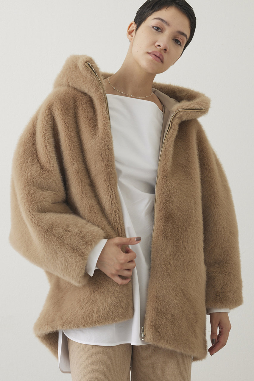 Whim Gazette 【THE PAUSE】フェイクファードルマンコート (ベージュ, F) ウィム ガゼット ELLE SHOP Whim Gazette 【THE PAUSE】フェイクファードルマンコート (ベージュ, F) ウィム ガゼット ELLE SHOP