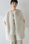 【THE PAUSE】フェイクファークルーネックジレ ウィム ガゼット/Whim Gazette アイボリー