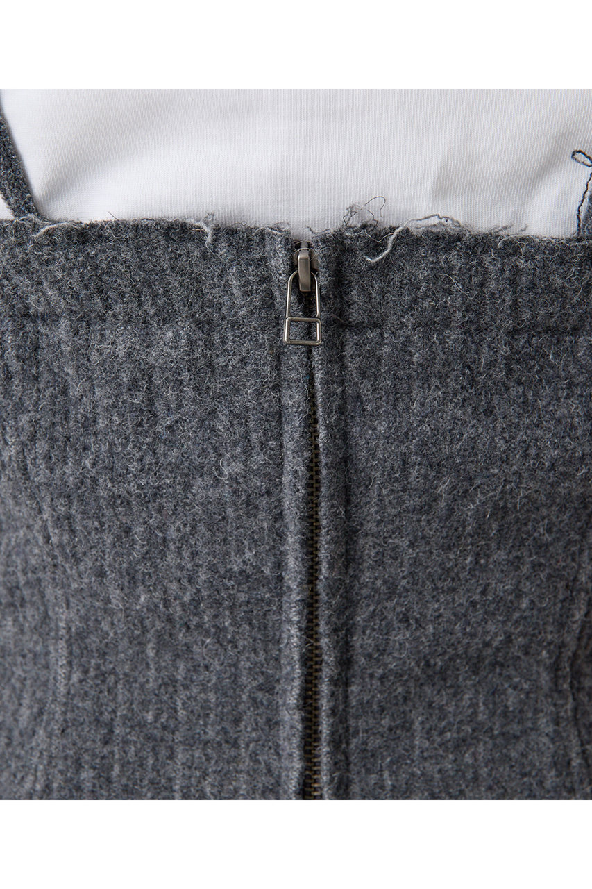 Whim Gazette(ウィム ガゼット)｜ウールピケトップ/グレー の通販