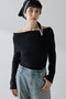 オフショルニットプルオーバー ウィム ガゼット/Whim Gazette ブラック