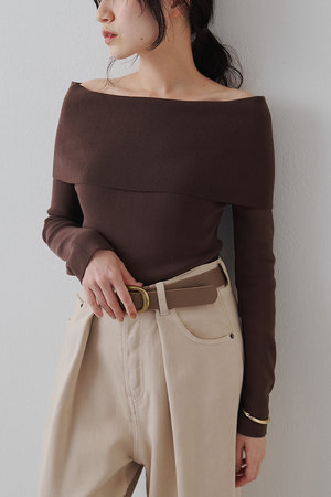 ウィム ガゼット/Whim Gazetteのオフショルニットプルオーバー(110300/110301)