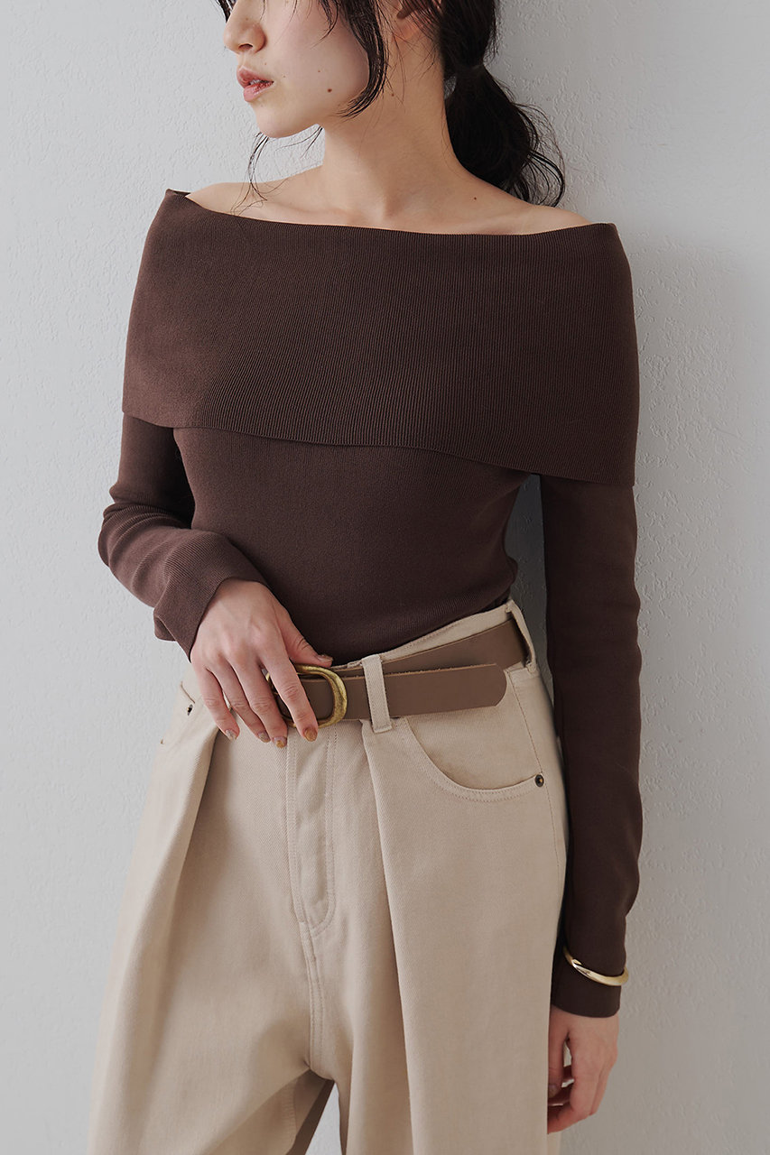 オフショルニットプルオーバー