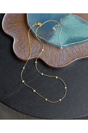 ウィム ガゼット/Whim Gazetteの【THE PAUSE】パールドットネックレス(150200/150201)