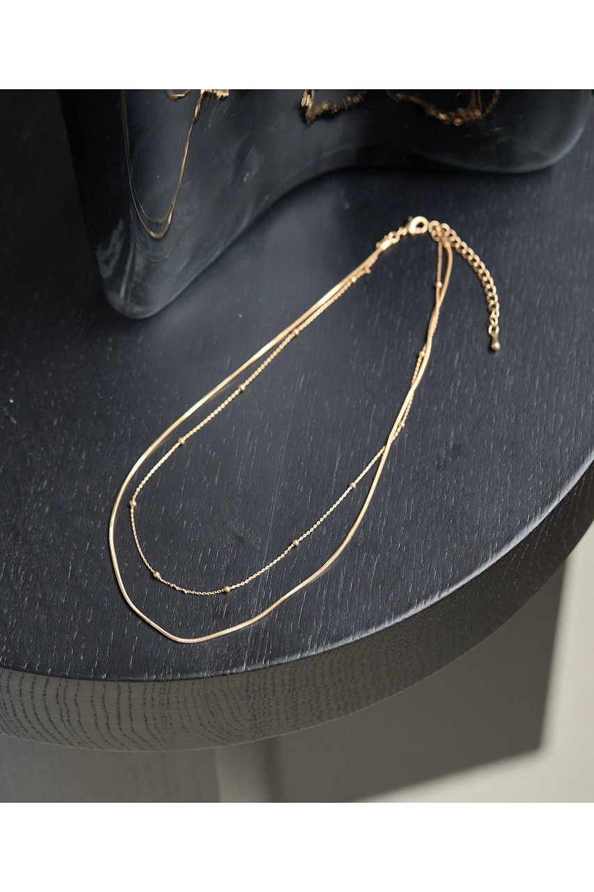 Whim Gazette 【THE PAUSE】ダブルチェーンネックレス (ゴールド, F) ウィム ガゼット ELLE SHOP Whim Gazette 【THE PAUSE】ダブルチェーンネックレス (ゴールド, F) ウィム ガゼット ELLE SHOP