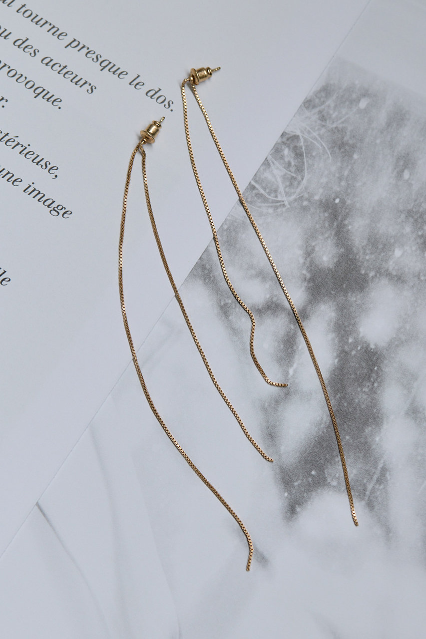 Whim Gazette 【THE PAUSE】ロングチェーンピアス (ゴールド, F) ウィム ガゼット ELLE SHOP Whim Gazette 【THE PAUSE】ロングチェーンピアス (ゴールド, F) ウィム ガゼット ELLE SHOP