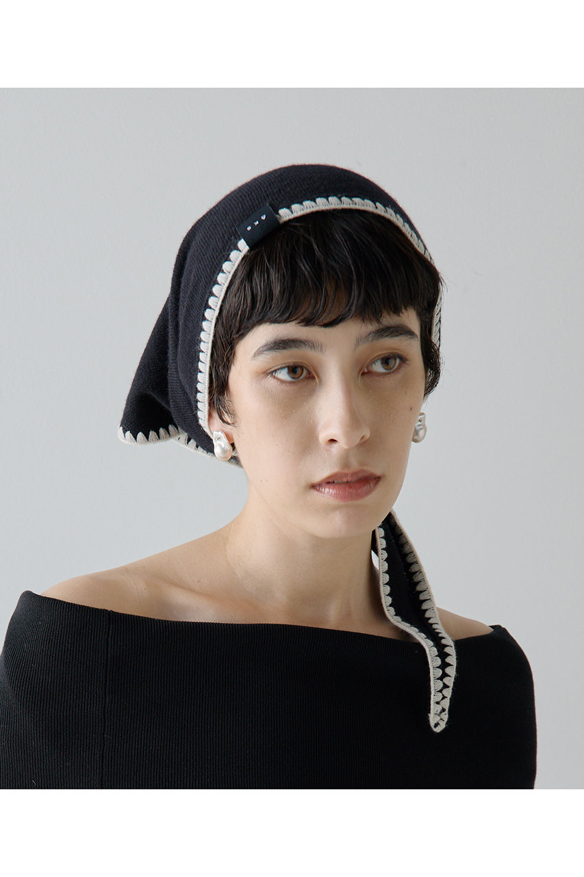 Whim Gazette 【Christian AKS】Wool Stitch Stole (ブラック, F) ウィム ガゼット ELLE SHOP Whim Gazette 【Christian AKS】Wool Stitch Stole (ブラック, F) ウィム ガゼット ELLE SHOP