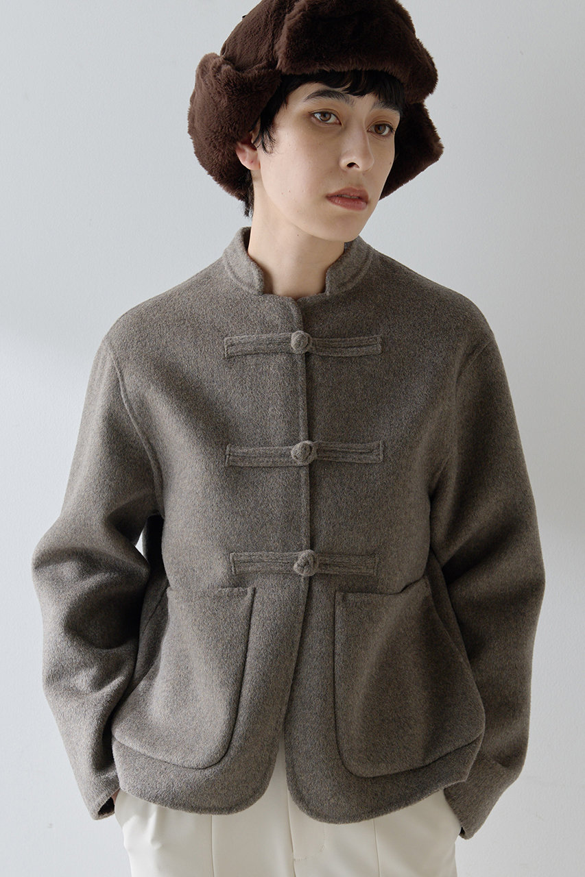 Whim Gazette 【Christian AKS】Wool China Jacket (モカ, M) ウィム ガゼット ELLE SHOP Whim Gazette 【Christian AKS】Wool China Jacket (モカ, M) ウィム ガゼット ELLE SHOP