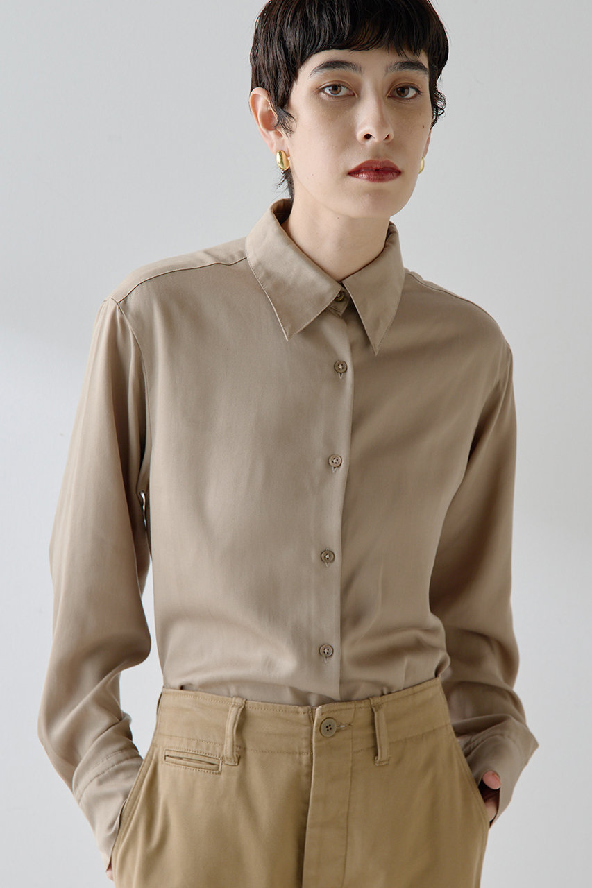 Whim Gazette トロミシャツ (ベージュ, F) ウィム ガゼット ELLE SHOP Whim Gazette トロミシャツ (ベージュ, F) ウィム ガゼット ELLE SHOP