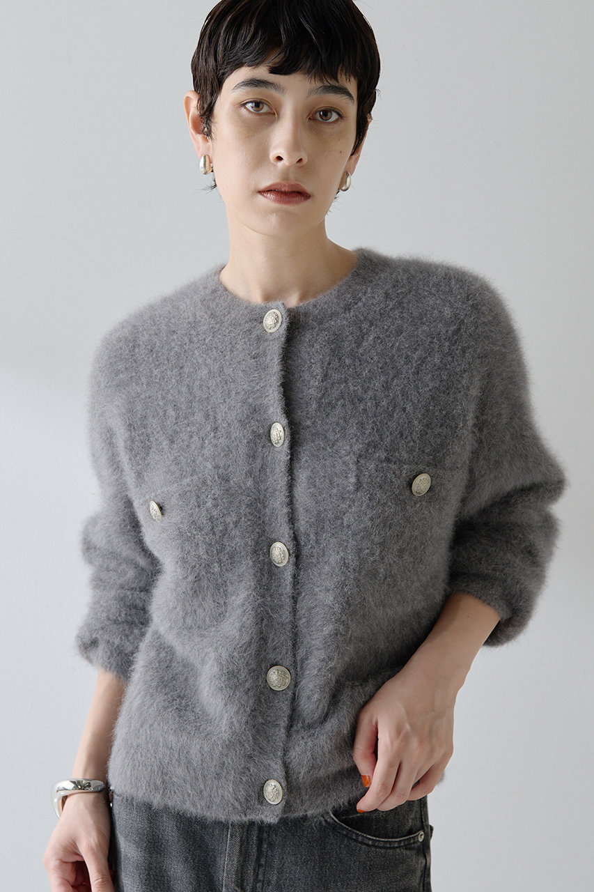 ファーボタンジャケット