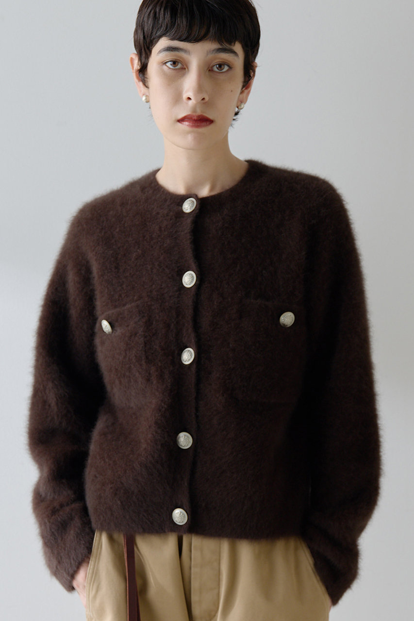 ファーボタンジャケット