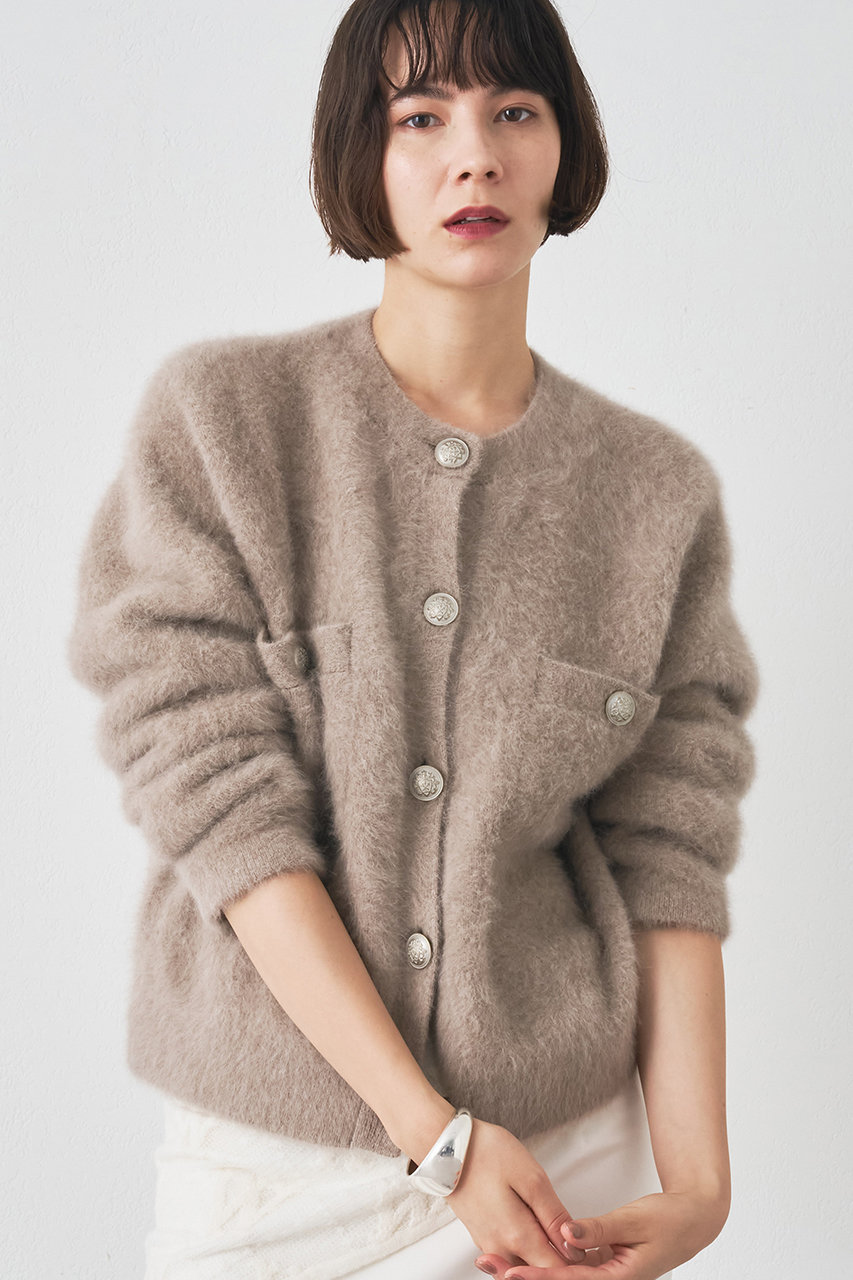 ファーボタンジャケット