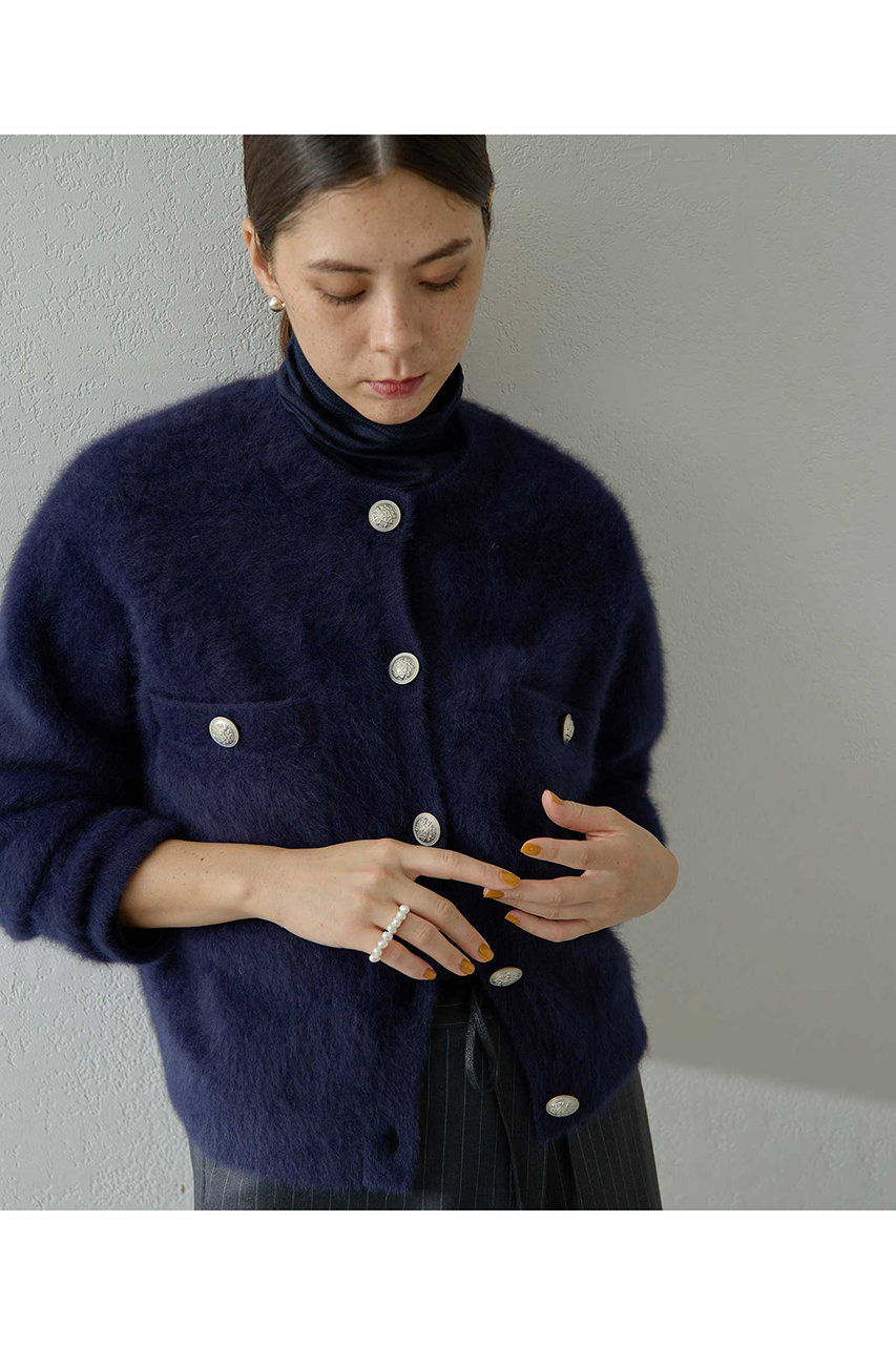 ファーボタンジャケット
