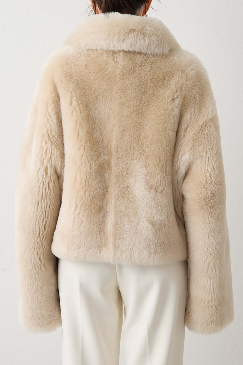 Whim Gazette(ウィム ガゼット)｜【GEMINI】ファーコート/ベージュ の