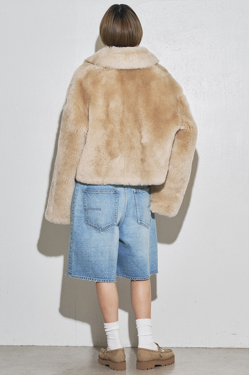 Whim Gazette(ウィム ガゼット)｜【GEMINI】ファーコート/ベージュ の