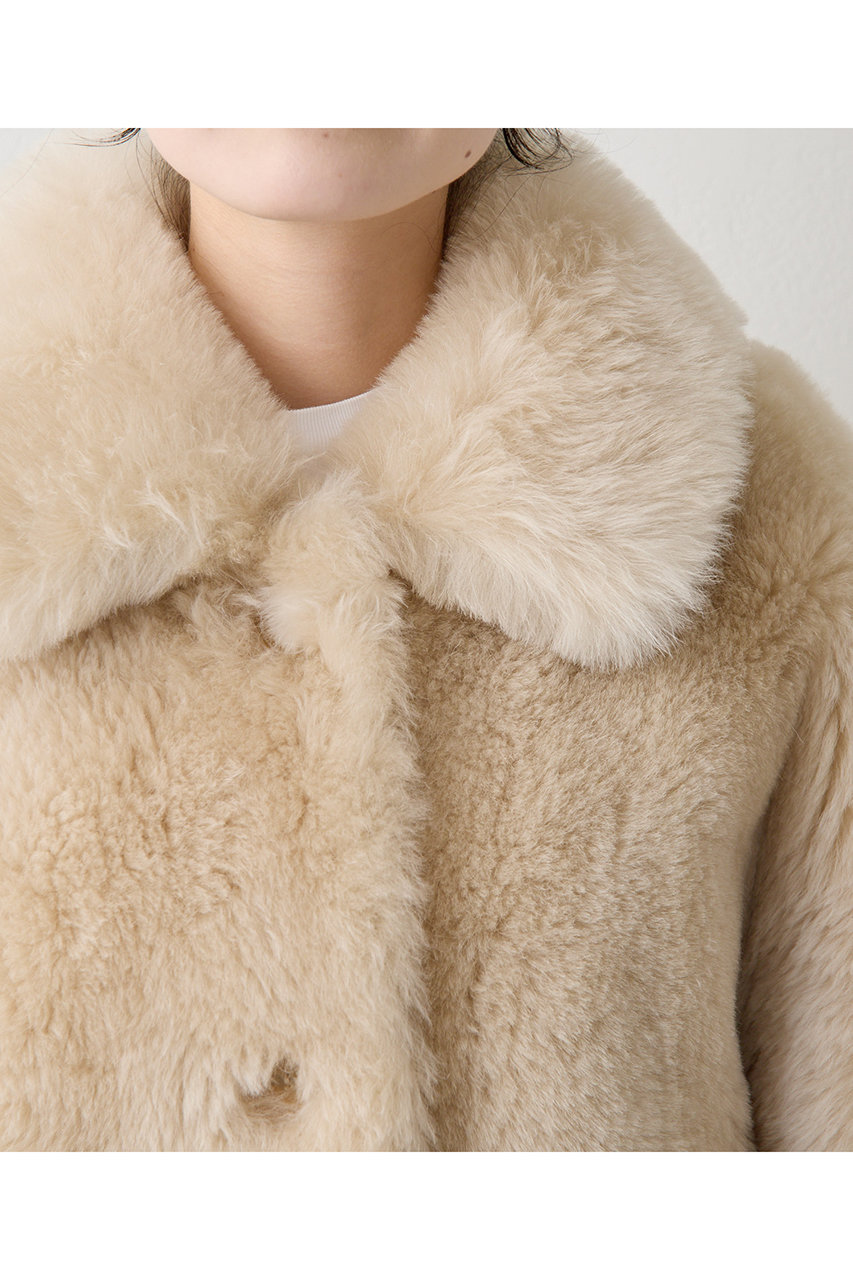 Whim Gazette(ウィム ガゼット)｜【GEMINI】ファーコート/ベージュ の