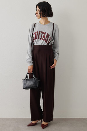 ウィム ガゼット/Whim Gazetteのハイウエストサスペンダーパンツ(110600/110601)