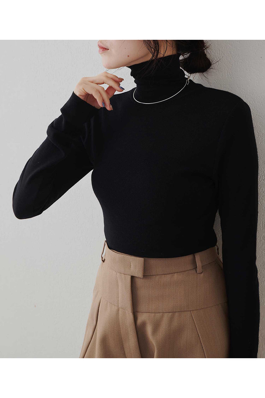 ウィムガゼット　リブタートルプルオーバー　ネイビー Whim Gazette(ウィム ガゼット)のリブタートルプルオーバー通販