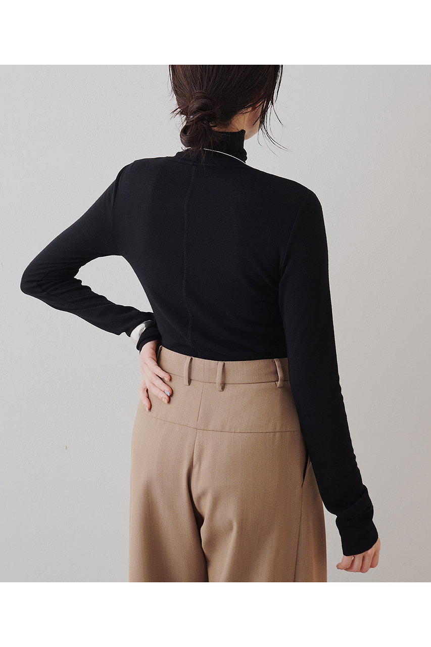 Whim Gazette(ウィム ガゼット)｜ウール混カットタートルプルオーバー