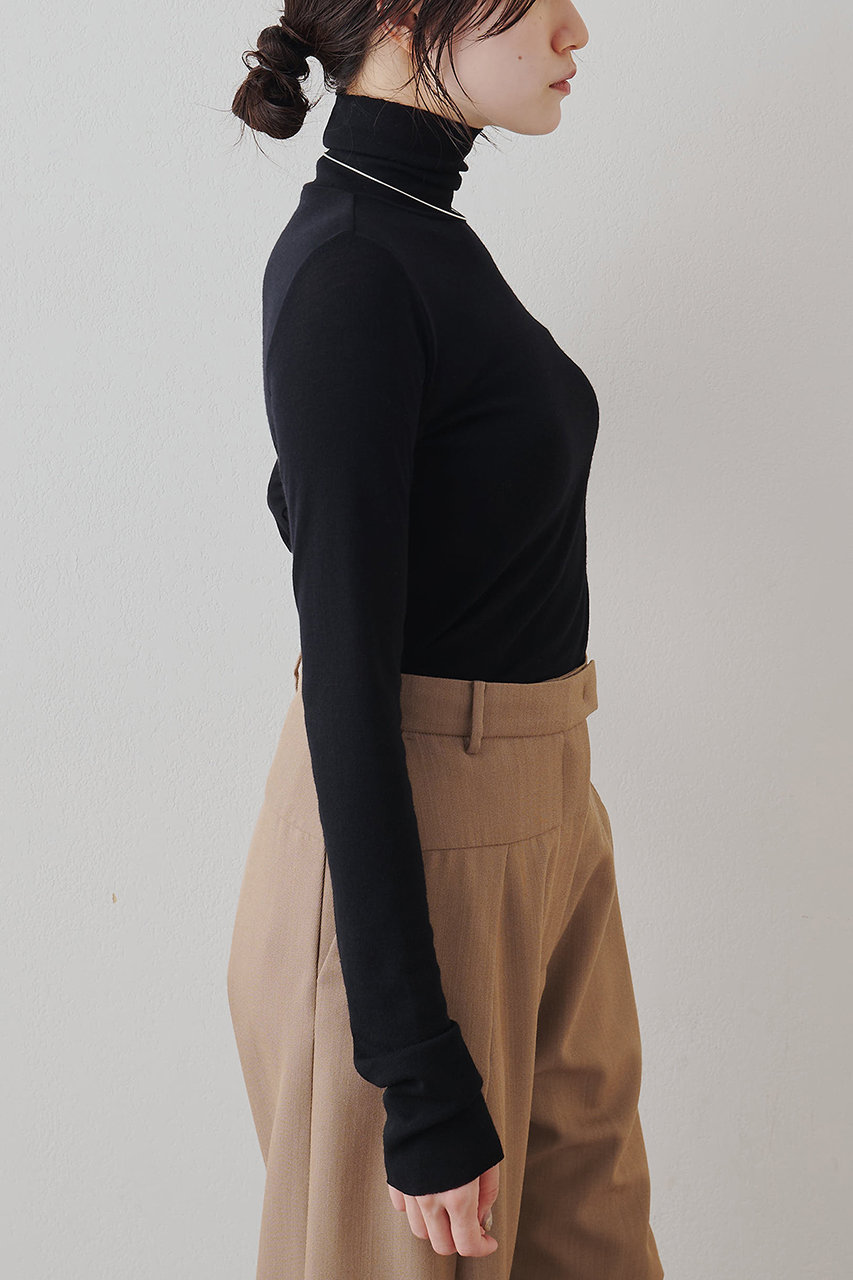 Whim Gazette(ウィム ガゼット)｜ウール混カットタートルプルオーバー