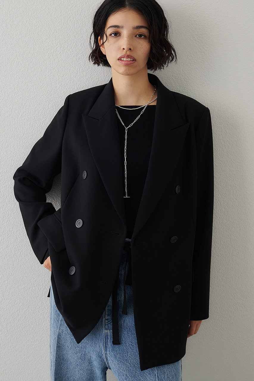 Whim Gazette ダブルテーラードジャケット (ブラック, F) ウィム ガゼット ELLE SHOP Whim Gazette ダブルテーラードジャケット (ブラック, F) ウィム ガゼット ELLE SHOP