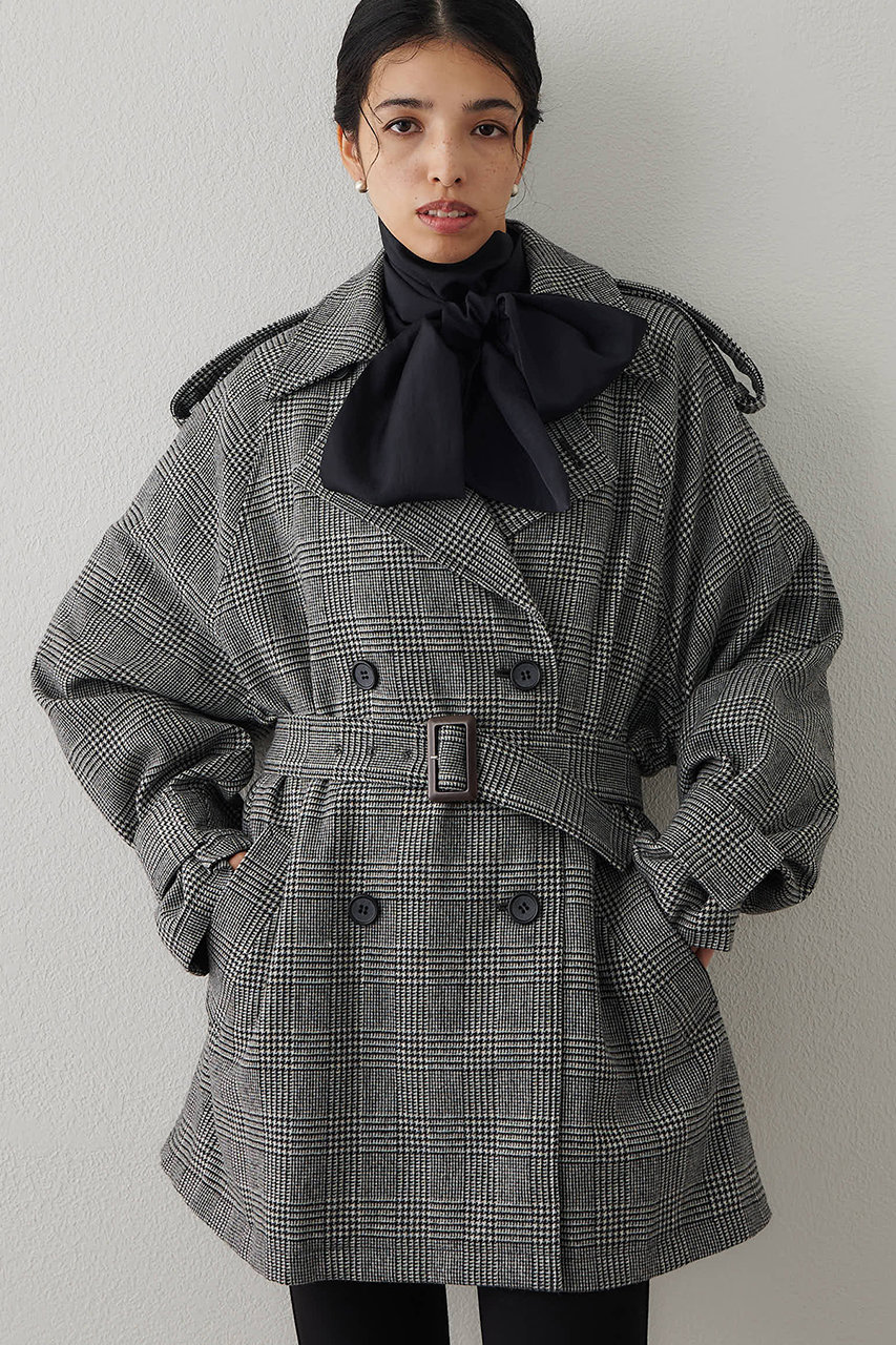 Whim Gazette(ウィム ガゼット)｜シルキーボウタイブラウス/ブラック