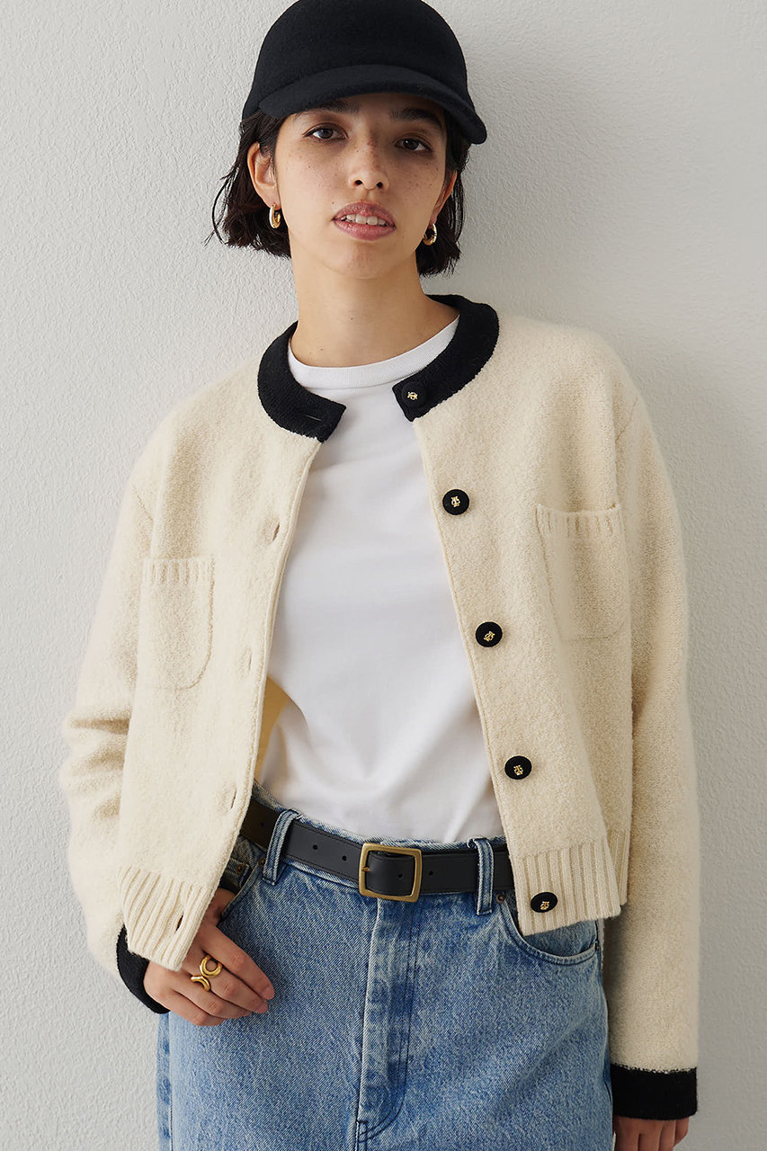 Whim Gazette ブークレーニットジャケット (エクリュ, F) ウィム ガゼット ELLE SHOP Whim Gazette ブークレーニットジャケット (エクリュ, F) ウィム ガゼット ELLE SHOP