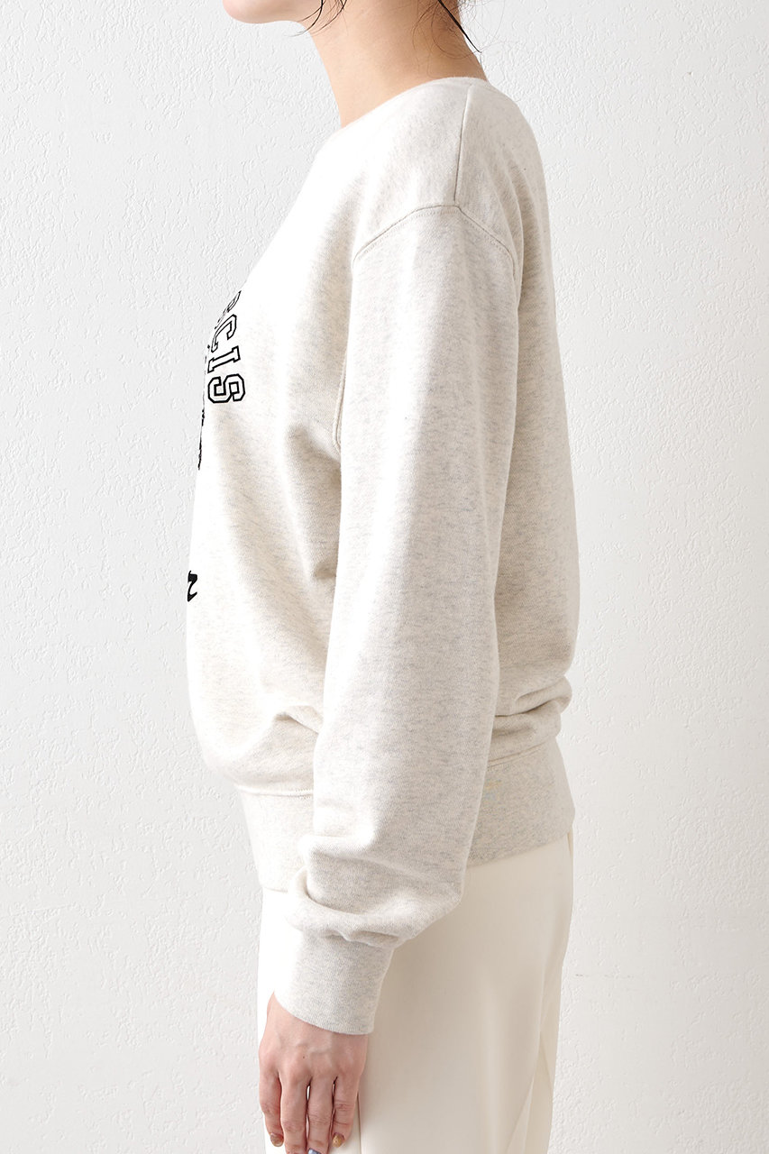 Whim Gazette(ウィム ガゼット)｜ロゴフロッキー裏毛/ライトベージュ