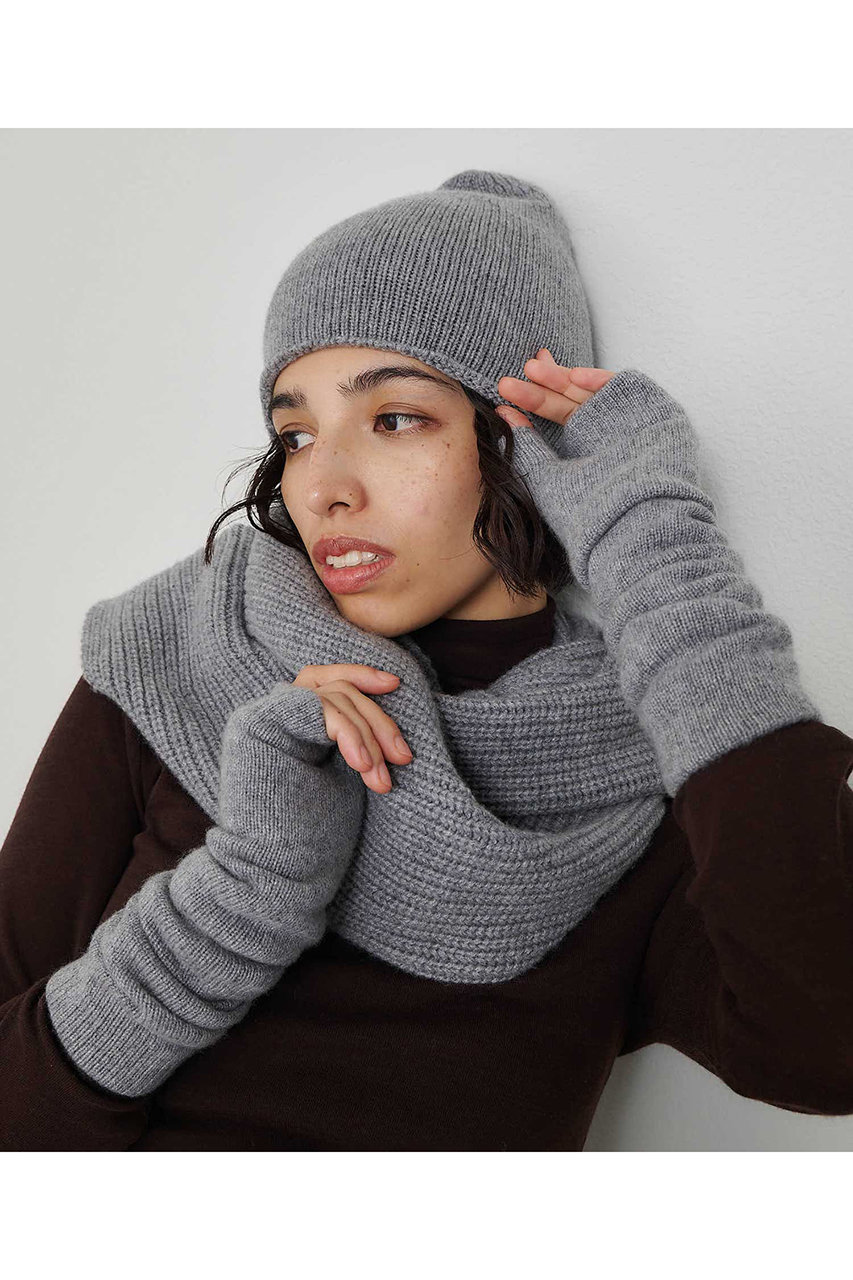 Whim Gazette(ウィム ガゼット)｜【Hoaw.】カシミヤビーニー/グレー の